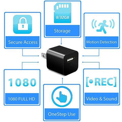 1080P USB Charger Hidden Camera