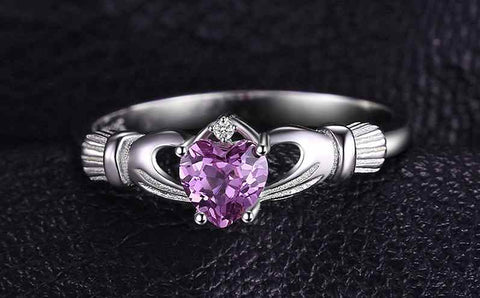 February Amethyst Birthstone Ring - evolette.com