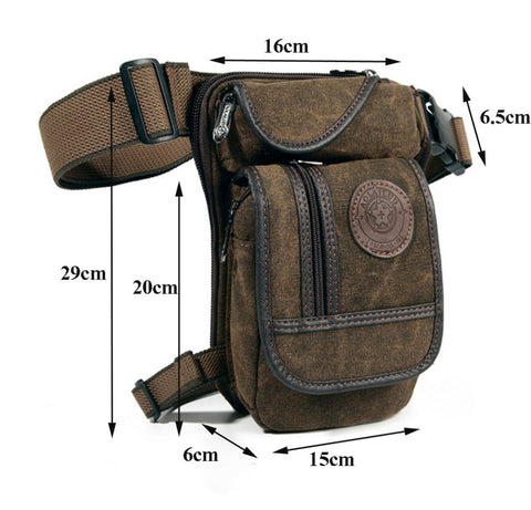 Mens Canvas Leg Bag - evolette.com