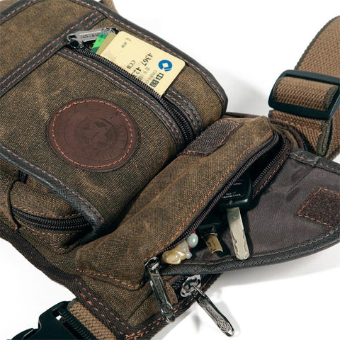 Mens Canvas Leg Bag - evolette.com