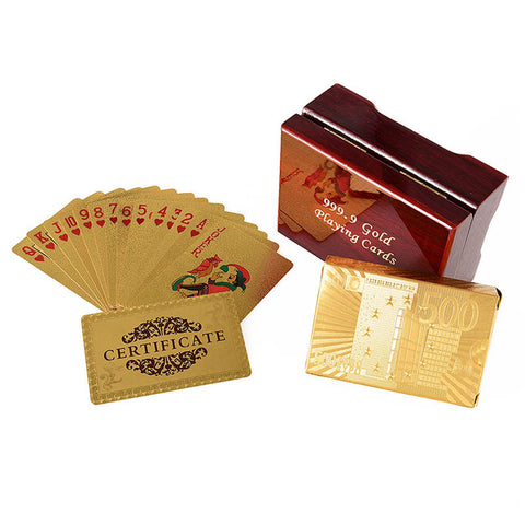 24K Gold Plated Poker Cards - evolette.com